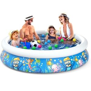 Inflatable Kids Kiddie Pool (80.7W x 18.5H)